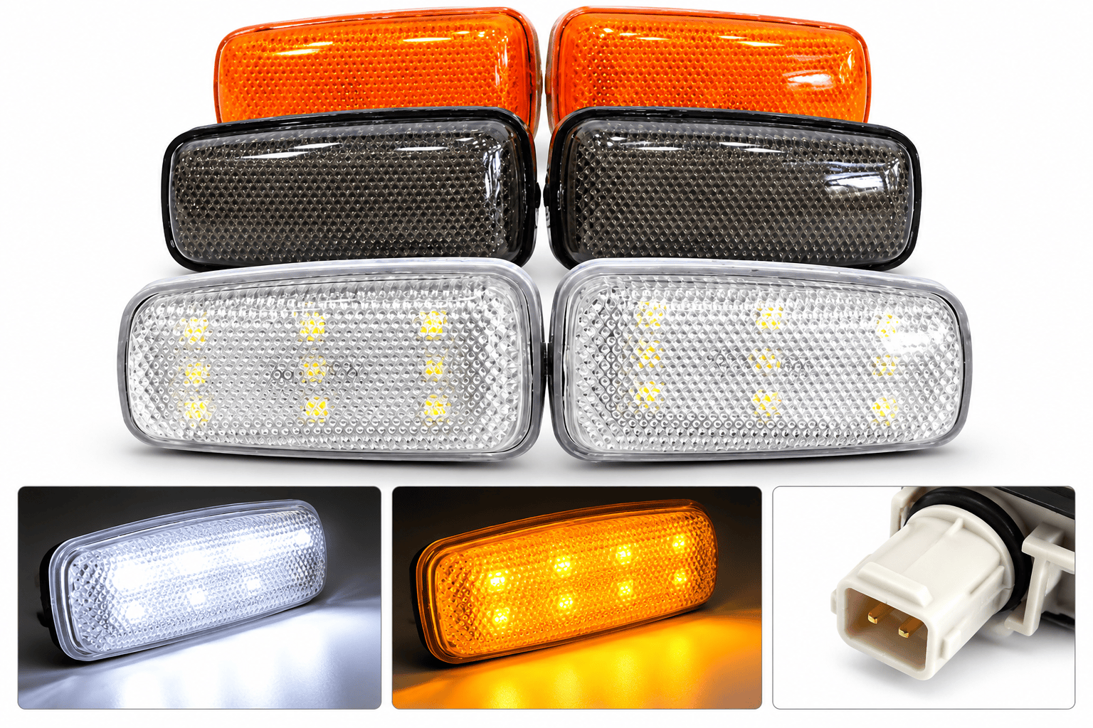 چراغ راهنما پراید LED طلق نارنجی دو عددی